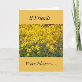 Vibrant Yellow Flowers-vriendschap Kaart