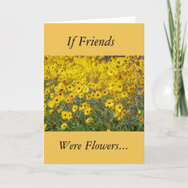 Vibrant Yellow Flowers-vriendschap Kaart