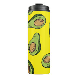 Vibrant Yellow Fruit Illustration - Insulated  Thermosbeker