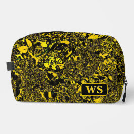 Vibrant Yellow Monogram Toiletry Bag Toilettasje