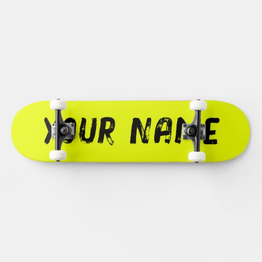 Vibrant Yellow Persoonlijk Skateboard (Horizontaal)