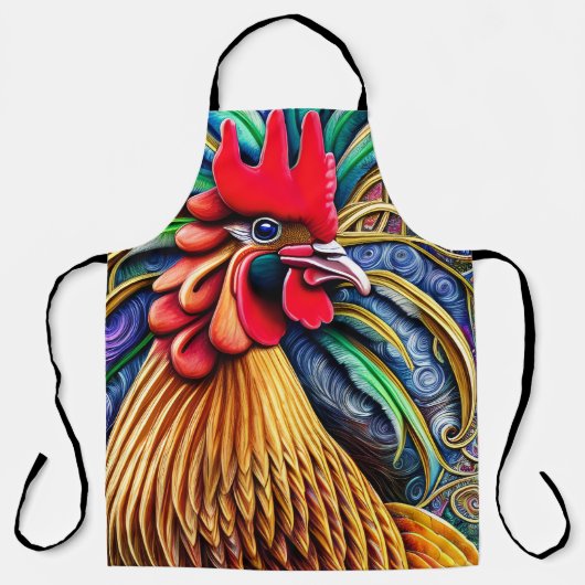 Vibrant Yellow Rooster Schort (Voorkant)