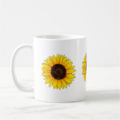 Vibrant Yellow Sunflower Bloom Koffiemok (Links)