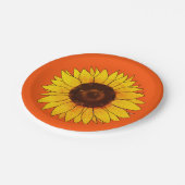 Vibrant Yellow Sunflower Bloom Papieren Bordje (Gekanteld)
