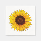 Vibrant Yellow Sunflower Bloom Servet (Voorkant)