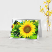 Vibrant Yellow Sunflower Closeup in Field Kaart (Gele Bloem)