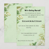 Vibrant Yellow Tulip & Ranunculus Formal Wedding I Kaart (Voorkant / Achterkant)