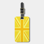 Vibrant Yellow Union Jack Bagagelabel (Voorkant verticaal)