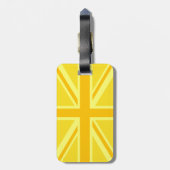 Vibrant Yellow Union Jack Bagagelabel (Achterkant verticaal)