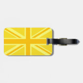 Vibrant Yellow Union Jack Bagagelabel (Achterkant horizontaal)