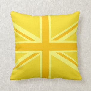 Vibrant Yellow Union Jack Kussen