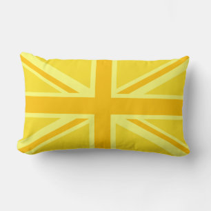 Vibrant Yellow Union Jack Kussen