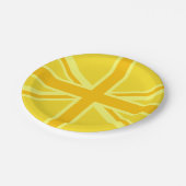 Vibrant Yellow Union Jack Papieren Bordje (Gekanteld)