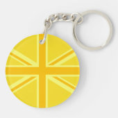 Vibrant Yellow Union Jack Sleutelhanger (Achterkant)