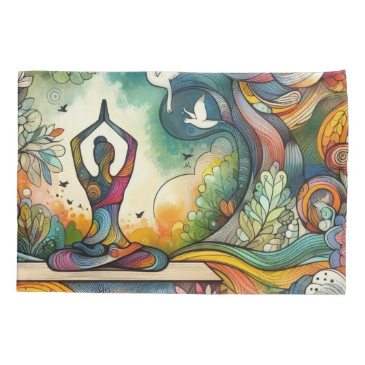 Vibrant Yoga Serenity Standaard Kussensloop (Achterkant)