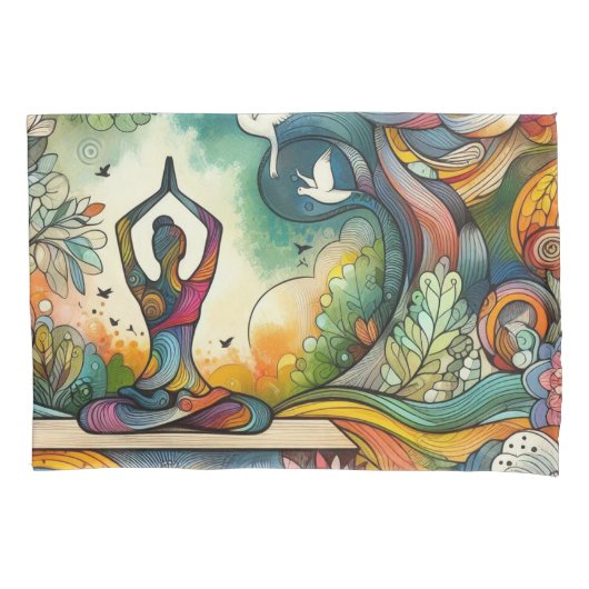Vibrant Yoga Serenity Standaard Kussensloop (Voorkant)