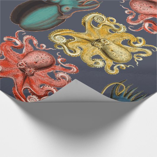 Vibrant  Zee Creatinine Octopus Squid Cadeaupapier (Hoek)