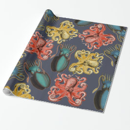 Vibrant  Zee Creatinine Octopus Squid Cadeaupapier