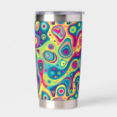 Vibrante kleur groovy swirls patroon geïsoleerde drinkbeker (Links)