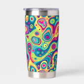 Vibrante kleur groovy swirls patroon geïsoleerde drinkbeker (Rechts)