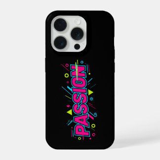 Vibrante Passie Typografie - Retro 90s Pop Art Est iPhone 15 Pro Case