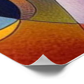 Vibrante Symfonie: Abstracte Violist Kunst Poster (Hoek)