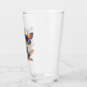 Vibrantes Schmetterlingsblumenmotiv Glas (Links)