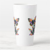 Vibrantes Schmetterlingsblumenmotiv Latte Mok (Voorkant)