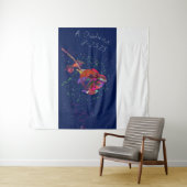 Vibrantly Colored Floral Tapestry Wandkleed (In Situ (horizontaal))
