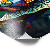 Vibrantly Colorful Impasto Whimsical Snail Foto Afdruk (Hoek)