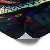 Vibrantly Colorful Impasto Whimsical Snail Poster (Hoek)