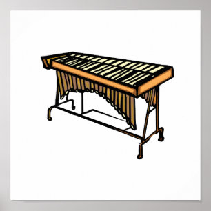 vibraphone eenvoudig instrumentontwerp.png poster
