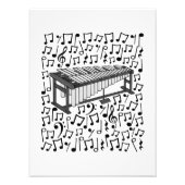 Vibraphone Musical Notes Percussionist Musicus Foto Afdruk (Voorkant)