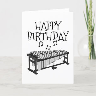 Vibraphone Verjaardag Kaart Percussionist Musicus