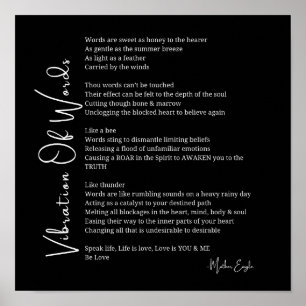 Vibratie van woorden ontwaken gedicht poster muurk