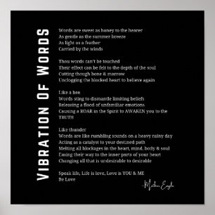 Vibratie van woorden ontwaken gedicht poster muurk