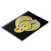 Vibraties Muzikale Liefde Geel Hart Muziek Nota DJ Notitieboek (Linkerzijde)