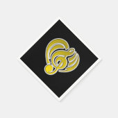 Vibraties Muzikale Liefde Geel Hart Muziek Nota DJ Servet (Hoek)