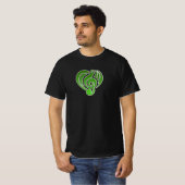 Vibraties Muzikale Liefde Groene Hart Muziek Nota  T-shirt (Voorkant volledig)