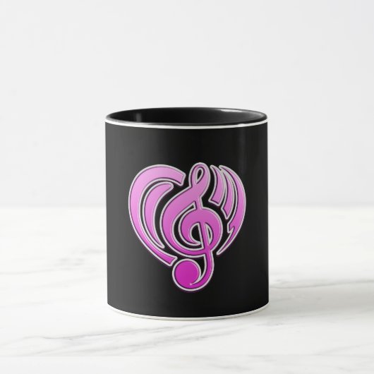 Vibraties Muzikale Liefde Roze Hart Muziek Note DJ Mok (Midden)