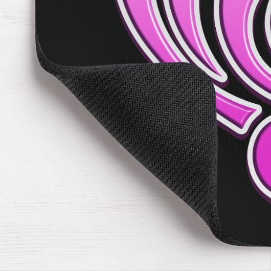 Vibraties Muzikale Liefde Roze Hart Muziek Note DJ Muismat (Hoek)