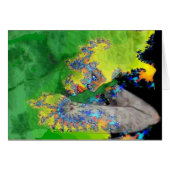 VIBRATIES VAN KWESTIE, LADY IN GROENE GEEL FRACTAL (Voorkant Horizontaal)