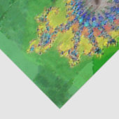 VIBRATIES VAN KWESTIE, LADY IN GROENE GEEL FRACTAL TISSUEPAPIER (Detail)