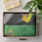 VIBRATIES VAN KWESTIE, LADY IN GROENE GEEL FRACTAL TISSUEPAPIER (Geschenk)