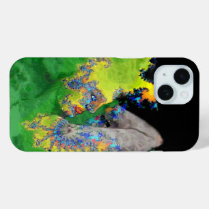 VIBRATIES VAN MATTER Green Fractal Woman iPhone 15 Case