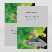 VIBRATIES VAN MATTER, groen geel zwart grijs Kaart (Voorkant / Achterkant)