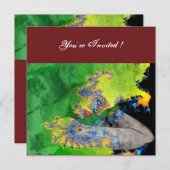 VIBRATIES VAN MATTER, groen geel zwart rood Kaart (Voorkant / Achterkant)