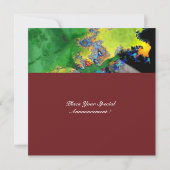 VIBRATIES VAN MATTER, groen geel zwart rood Kaart (Achterkant)