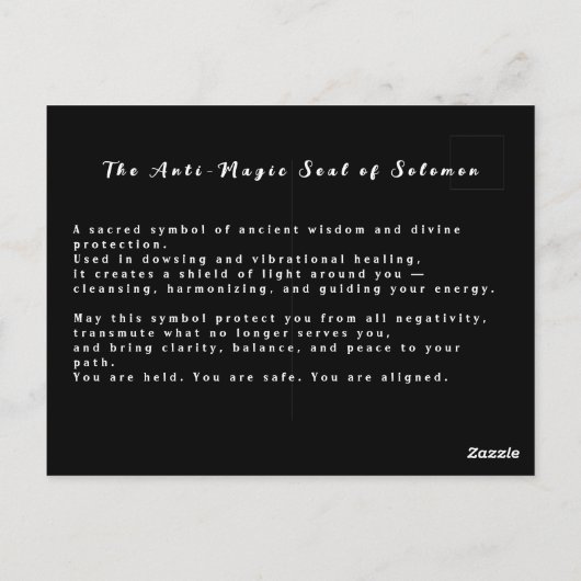 Vibrationele en Heilige Geometrie Healing Briefkaart (Achterkant)