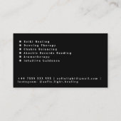 Vibrationele en Heilige Geometrie Healing Visitekaartje (Achterkant)